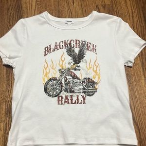 white crop top from garage